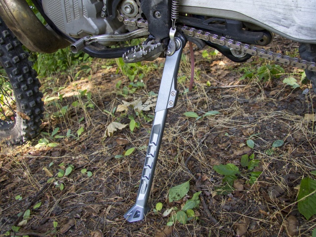 AltRider Adjustable Aluminum Side Stand for KTM Dirt Bikes (2016-2022) - Installed