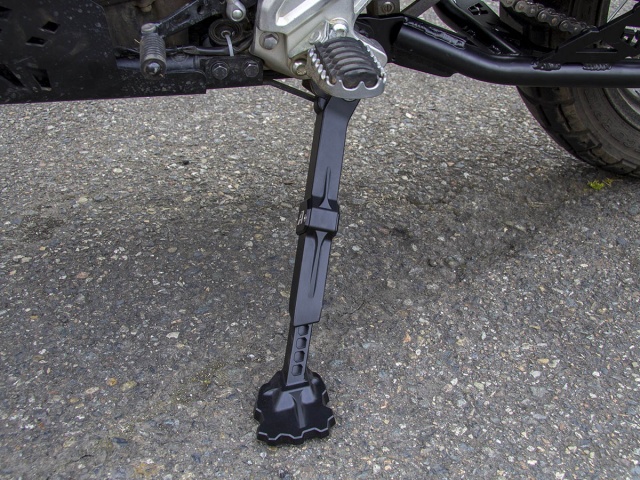 AltRider Adjustable Aluminum Side Stand With Upgraded Spring for Yamaha Tenere 700 T7  - Installed