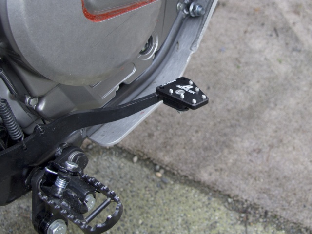 AltRider DualControl Brake Enlarger for the Suzuki DR 650 - Black - Installed