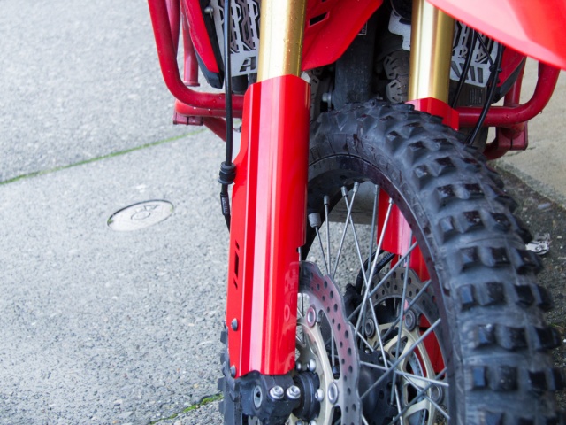 AltRider Fork Leg Guards for Honda CRF1000L and CRF1100L Africa Twin/ ADV Sports - Installed
