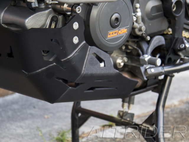 AltRider Skid Plate for the KTM 1050/1090/1190 Adventure / R (2013-2021) - Silver - Installed